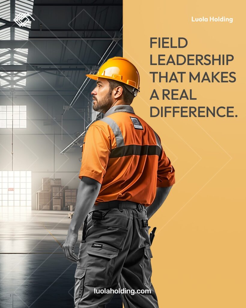 Strong field leadership drives sustainable progress.At Luola Holding, we turn responsibility, ex
