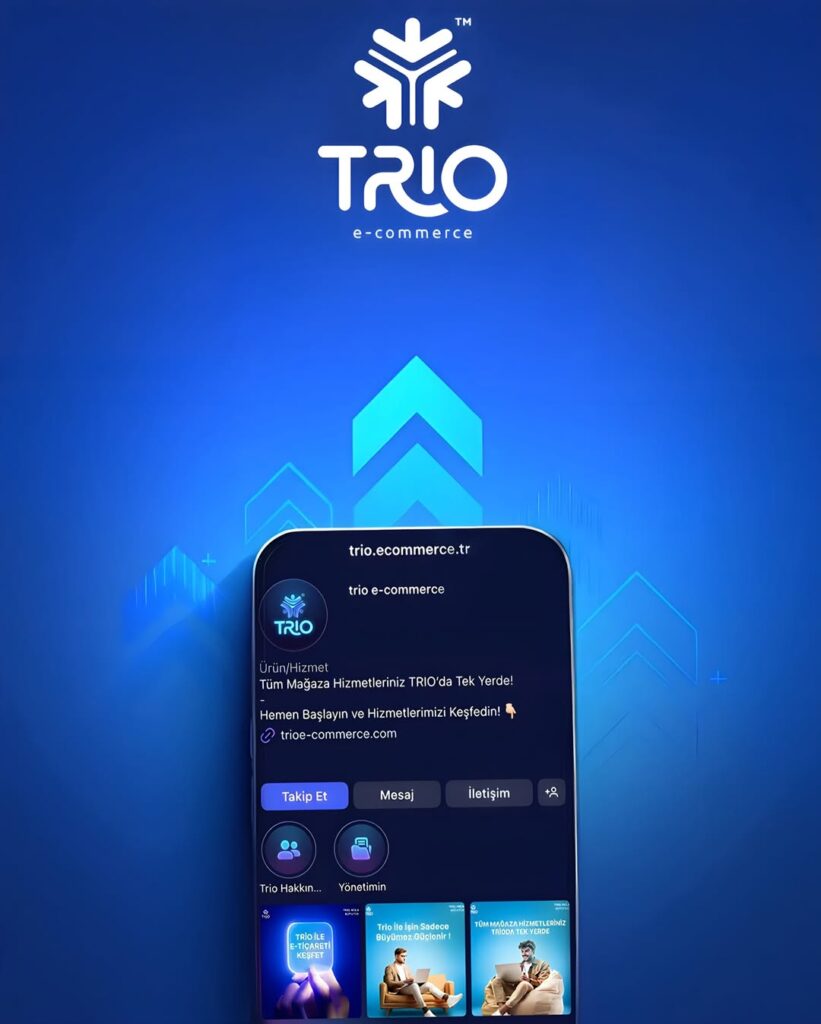 Tüm e-ticaret çözümleri artık tek yerde.Trio E-Commerce ile online mağazanızı kurun, yönetin ve