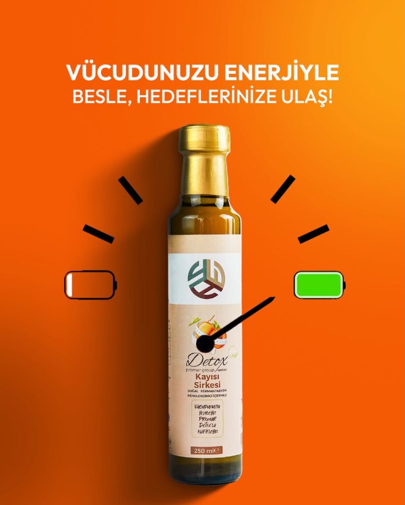 Vücudunu enerjiyle besle, gününe tam güç başla!Kayısılı Detox Sirkesi sadece bir sirke değil,doğ